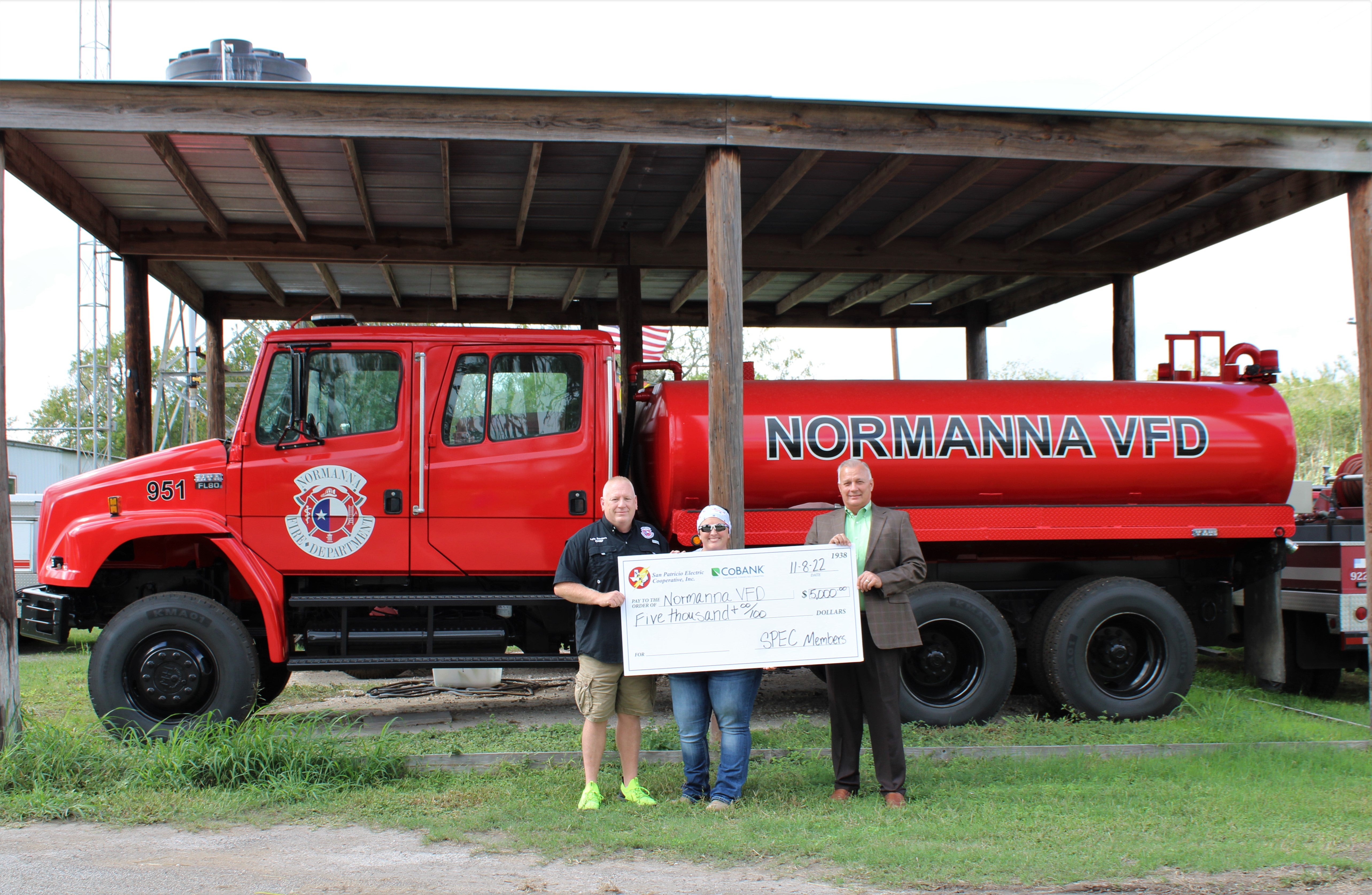 Check Presentation to Normanna VFD